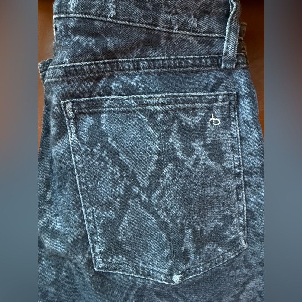 Rag & Bone snakeskin print denim